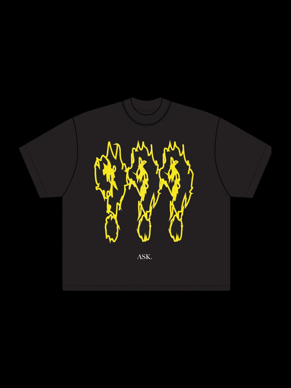 TEE « THE FORCED SMILER » BLACK — A?K UNIVERSE, streetwear Genève